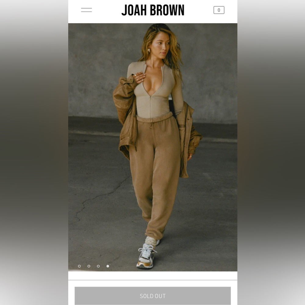 JOAH BROWN OVERSIZED JOGGERS LIKE NEW